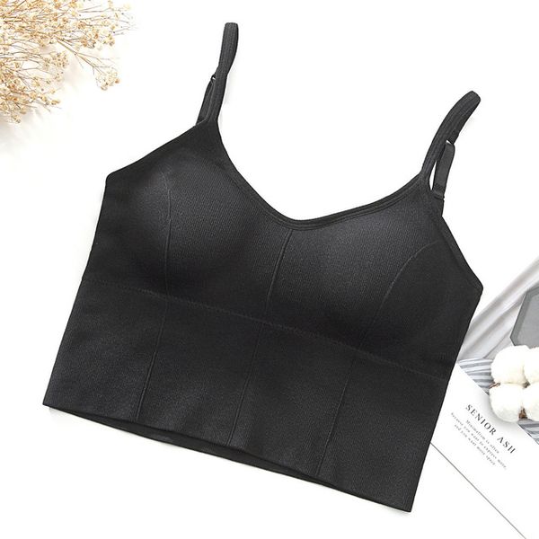 

undergarments u-shaped back bra tube women bralette crop candy colors lingerie sports underwear fashion ladies street, White