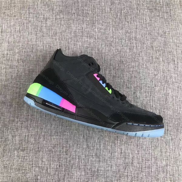 

new mens jumpman 3s iii quality basketball unc blue university pack black j3 sneakers running shoes