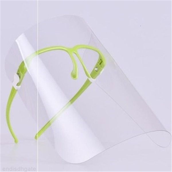 

us stock 50 pcs pet face shield with glasses holder safety oil-splash proof anti-uv protective mask face cover transparent facial glass mask