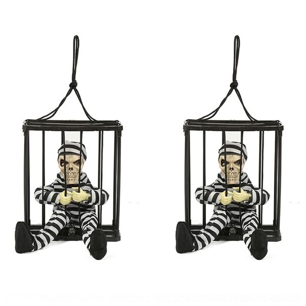 

wm7s7 halloween decoration ghost house prisoner luminous props and props glowing called voice control hanging haunted horror hanging ghost c