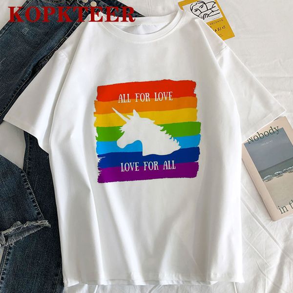 

homosexuality rainbow love men summer kawaii rainbow words graphic white plus size casual female hoodie designers t shirts sweatshirt