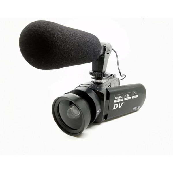 

d601 lightweight 16 million pixel digital video camera with wide-angle lens microphone recording