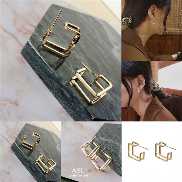 

uot never stainless bulk fade high studs ear polished lover heart fashion women earrings earring steel hip hop earrings extravagant women, Golden