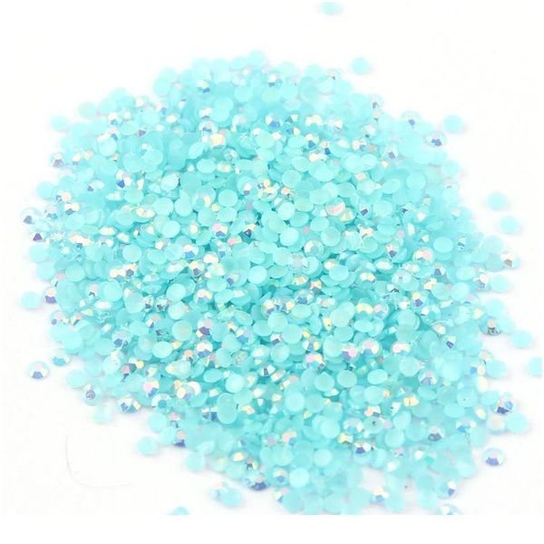 

aquamarine ab 2mm,m,4mm nail art resin jelly rhinestone round flatback for diy nail art acc jllmfn, Black