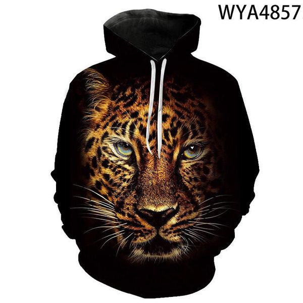 

2020 leopard 3d boy sweatshirts jacket new men women children streetwear sleeve printed hoodies animal girl series cool kids fqemv, Black;white