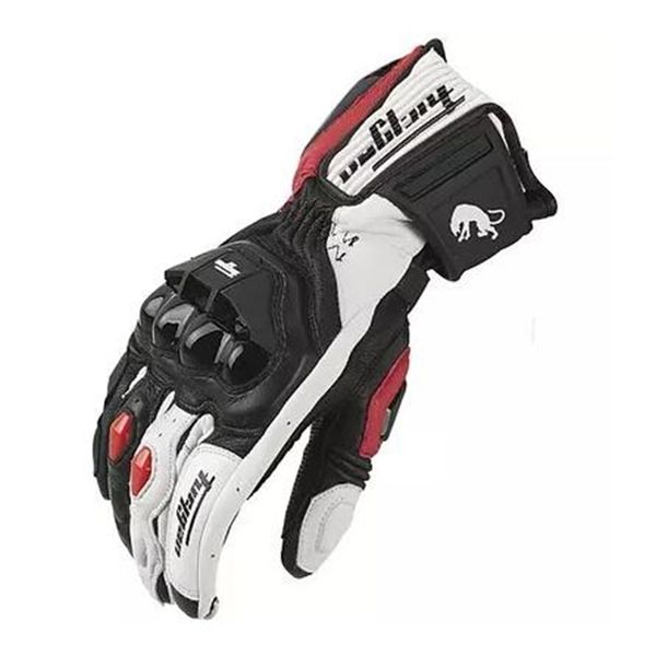 

new afs6 motorcycle racing cycling glove leather gloves two color, Blue;gray