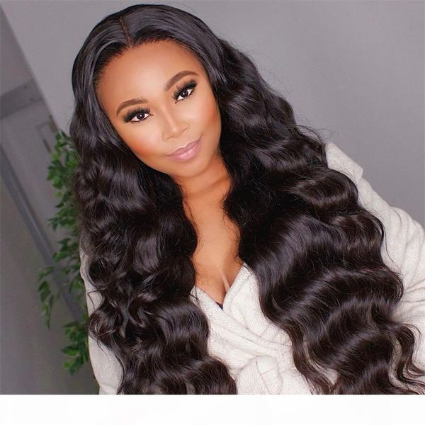 

body wave 360 lace wig human hair pre plucked hairline remy hair 130%~180%density natural color for black women brazilian indian, Black;brown