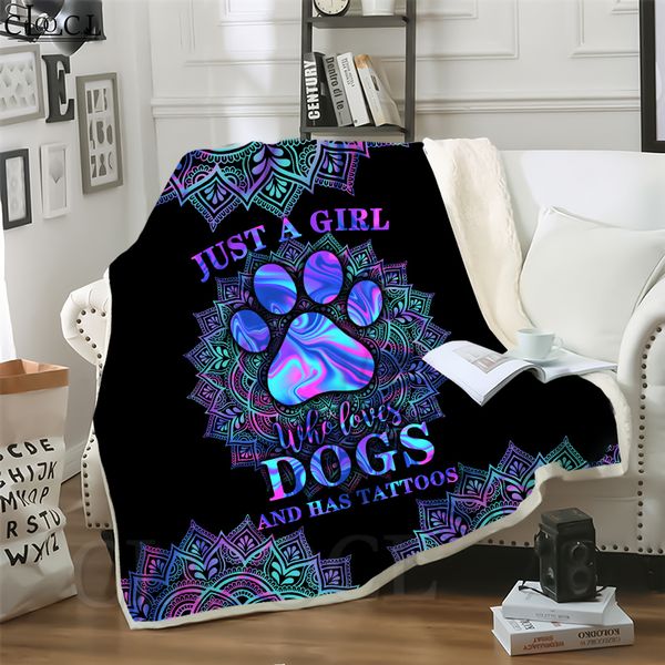 

cloocl animal colorful dog paw 3d print harajuku air conditioning blanket sofa teens bedding throw blankets plush quilt