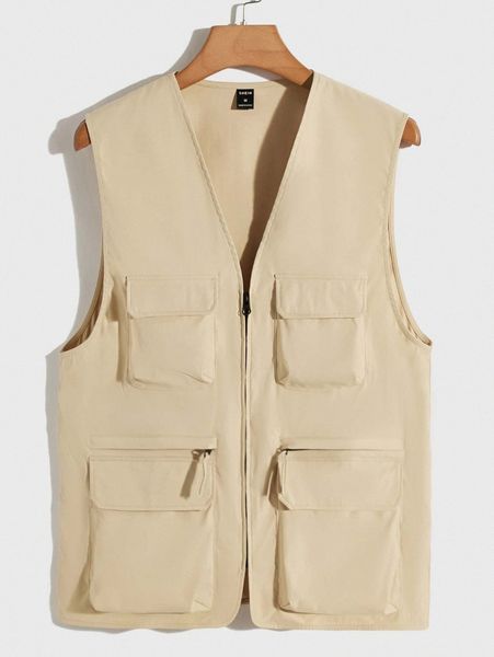 

men flap pocket jacket 78bi#, Black;brown