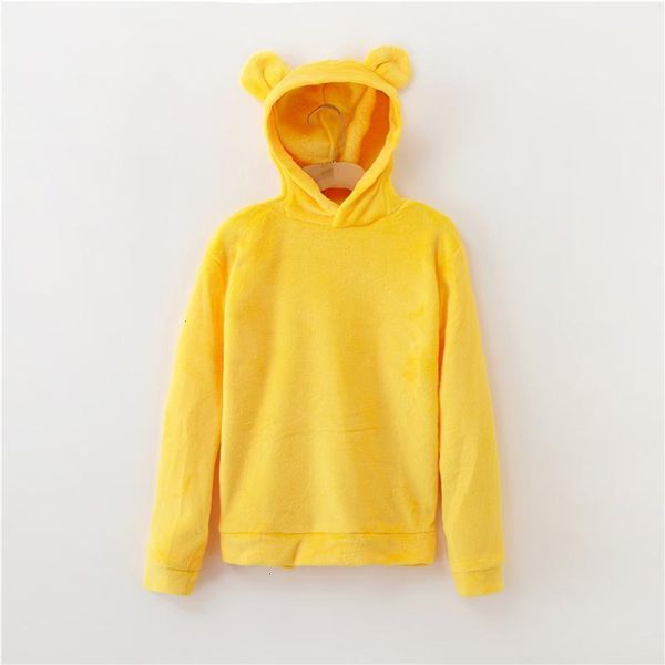 

autumn winter new fleece women cute hoodies thicken warm solid color kawaii ears casual sweatshirt coat women's 10 colors1, Black