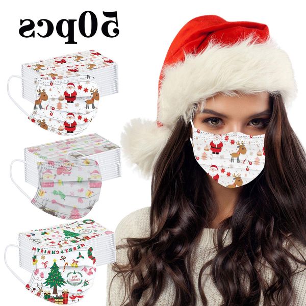 

breathable for 50/100pc disposable maskchristmas mask face cotton fabric mascarrillas desechables adultos mascherine