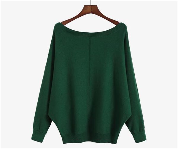 

зима осень женщины пуловер вязаные свитера женщин вскользь batwing рукавом пуловеры теплый трикотаж bottom tops drop доставка, White;black