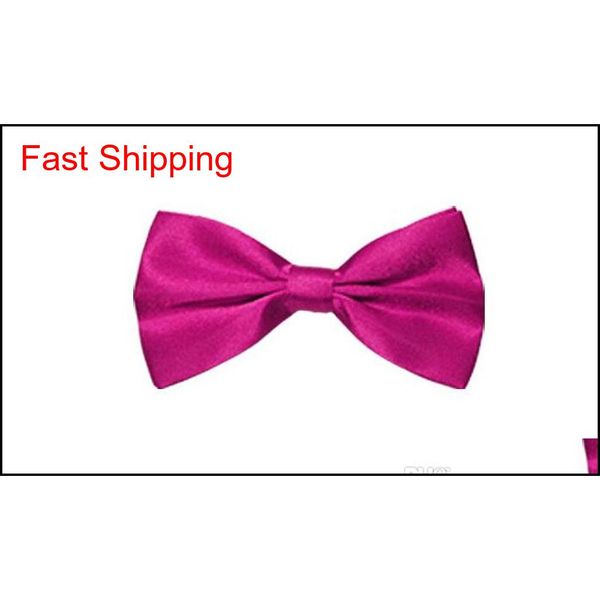 

wholesale men's women's bowtie bow tie solid colors plain silk polyester pre tied qylaik dh_seller2010, Black;gray