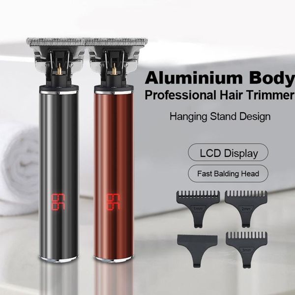 

professional hair clippers men t-blade beard trimmer barber grooming kit rechargeable cordless haircut machine