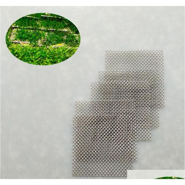 

20 pcs of stainless steel moss fixing plates water grass tools moss holders carriers for aquarium fish tank ( not include moss) zuh1v