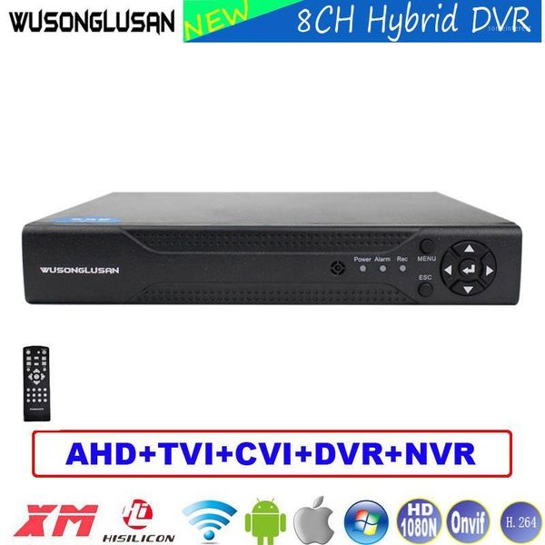 

kits 8 channel digital video recorder 8ch ahd dvr 1080n 960p 720p 960h 6-in-1 nvr tvi cvi p2p for cctv home surveillance cameras1, Black;white