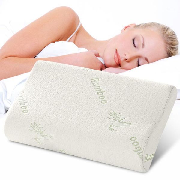 

dozzlor 1/2pcs bamboo fiber pillow memory foam pillows orthopedic neck fatigue relief healthy breathable pillow drop shipping^1