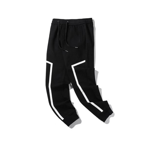 

мужские брюки осень мода новые мужские sweatpants с буквенными вышивками верхнего качества полной длиной бегуны pant casual мужчины брюки ра, Black