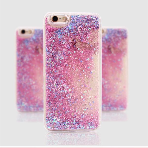 quicksand liquid diamond hard plastic pc cellphone cases for iphone 13 12 11 pro max xr x xs 8 7 6s bling glitter gold foil star phone skin