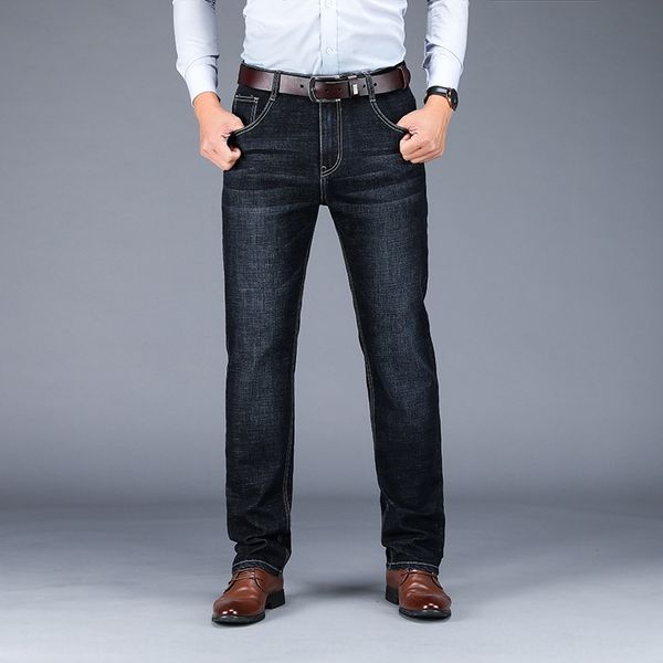 

men's tight pants jeans tight pantswear fall winter 2019 new fashion slim fit versatile washable jeans men's leggings pants b9924, Blue