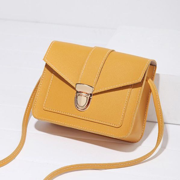 

new small pu leather handbags women solid color lock design square crossbody bags 2020 fashio ladies simple mini crossbody bag