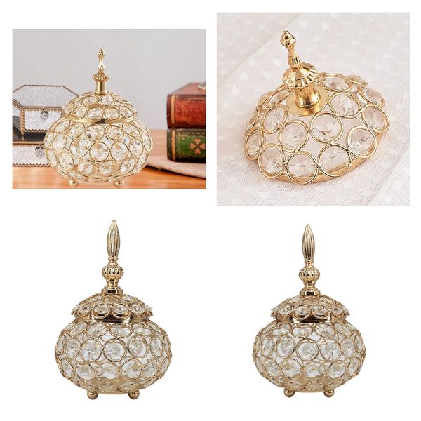 

2x crystal crystal tealight candle holder golden