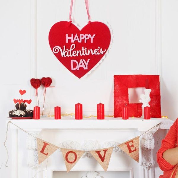 

valentine's day hanging sign non-woven door hanging decor love house home party decor wedding decoration e31