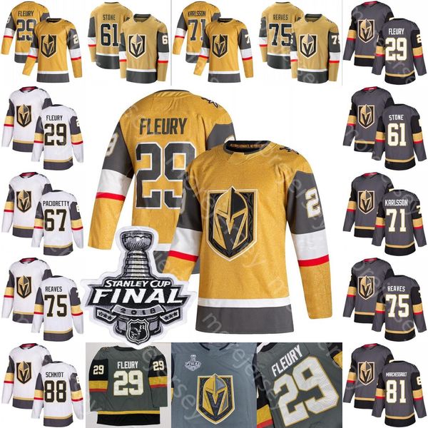 

2020 2021 vegas golden knights ice hockey jersey nate schmidt marchessault mark stone ryan reaves marc-andre fleury karlsson pacioretty, Black;red