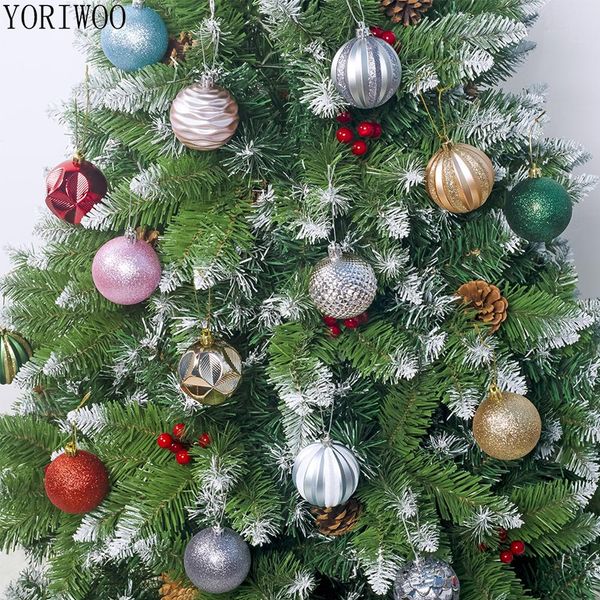 

yoriwoo 12pcs 6cm merry christmas balls baubles pendant hanging ornament christmas tree decorations home decor xmas gift noel wmtajk