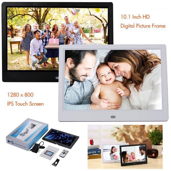 

digital po frames 10.1 inch hd picture frame 1280 x 800 ips touch screen alarm clock / calendar /advertising player with detachable holder1