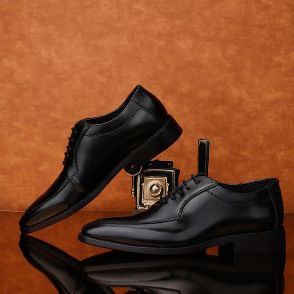 

2020 leather shoes man zapatos black sapato de fashion casuales informales casual flat leisure mens causal masculino mens