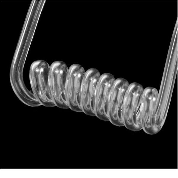 

transparent coil acoustic air tube earplug replacement for radio earpiece headset transpar sqcrxg