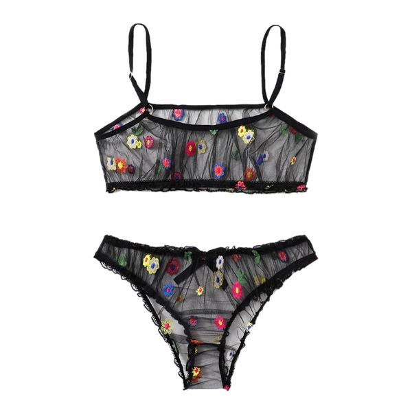 

translucent jacquard sleepwear lingerie sets erotic frenum strap briefs set babydolls bra suits, Black;white