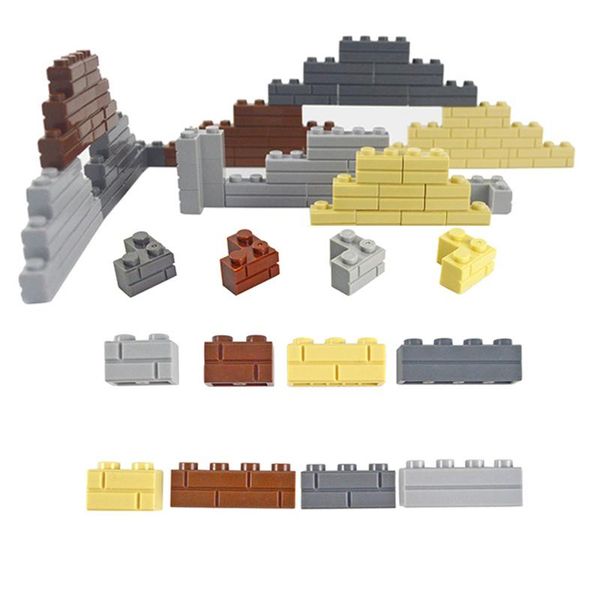 

diy accessories doors windows thick wall bricks 1x2 1x3 1x4 dots educational building blocks compatible all brands toys for kids qylfki