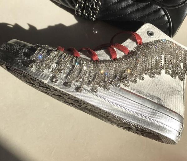 

2020 korean diamond low tall gang retro luxury white light casual-style women shoes bc2k, Black