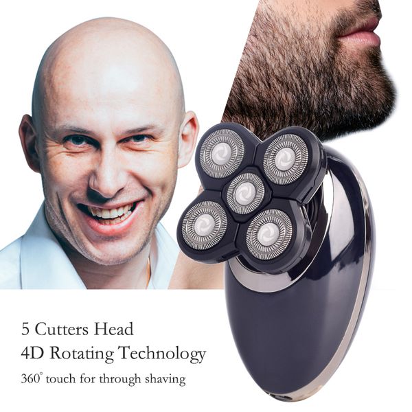 

professional electric shaver usb rechargeable washable men's five floating heads razors hair clipper nose ear hair trimmer
