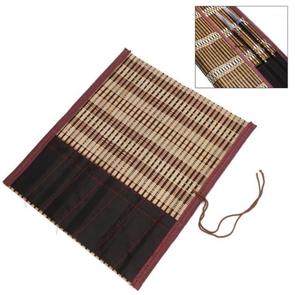 

painting brush holder bamboo rolling bag calligraphy pen case curtain pack1