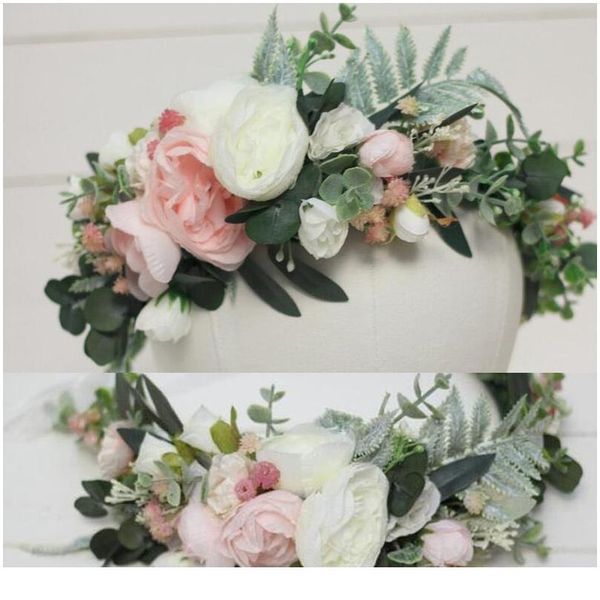 

women wedding flower wreath crown festival headband women hair accessories headdress girl floral garland wedding floral qylsmf