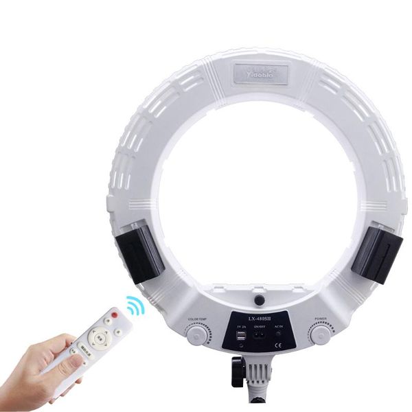 

yidoblo lx-480sii warm & cold bio-color camera p/studio/phone/video 18'' 240 led ring light led lamp makeup ring lamp light