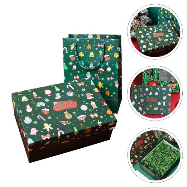

gift wrap 1 set christmas themed packaging box paper crafted container