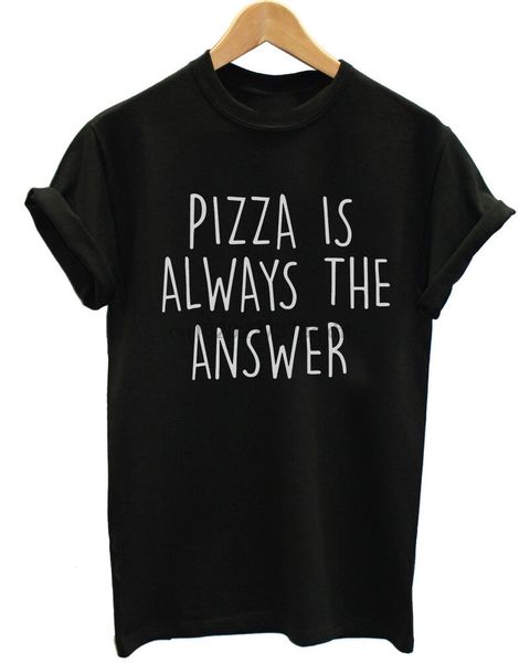 

pizza is always the answer funny slogan t-shirt sport hooded sweatshirt hoodie