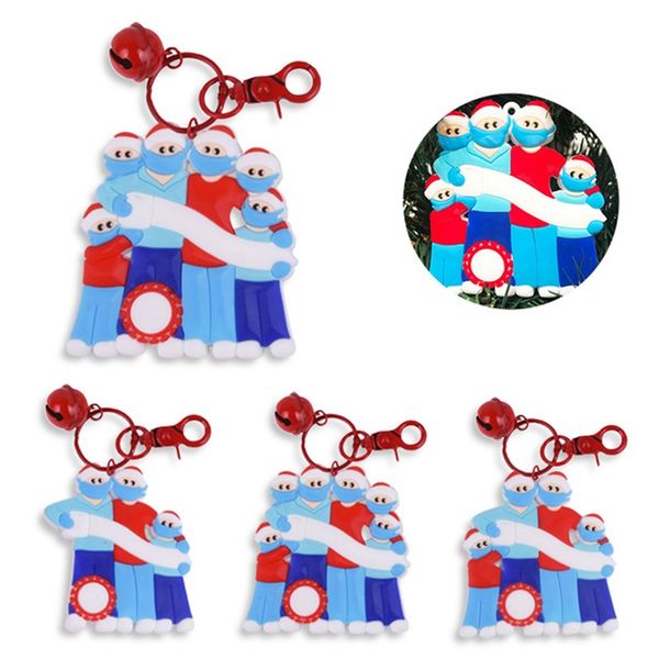 

christmas decor 2020 ornament pendant small bell family mask hangings gift diy xmas tree decorations pendants 5ch g2