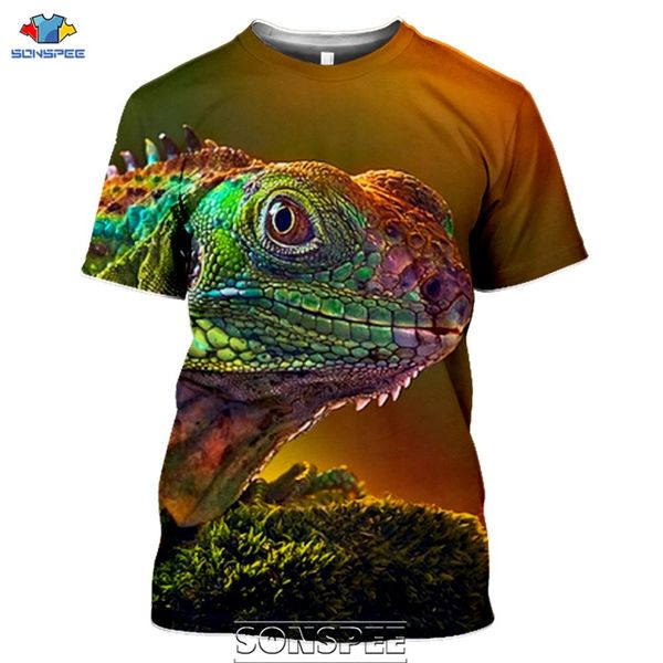 

cool lizard iguana 3d print shirts funny hippie oversized men clothing