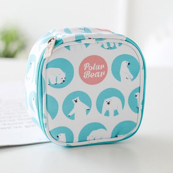 

creative canvas sanitary pad aunt bag travel makeup bag cartoon