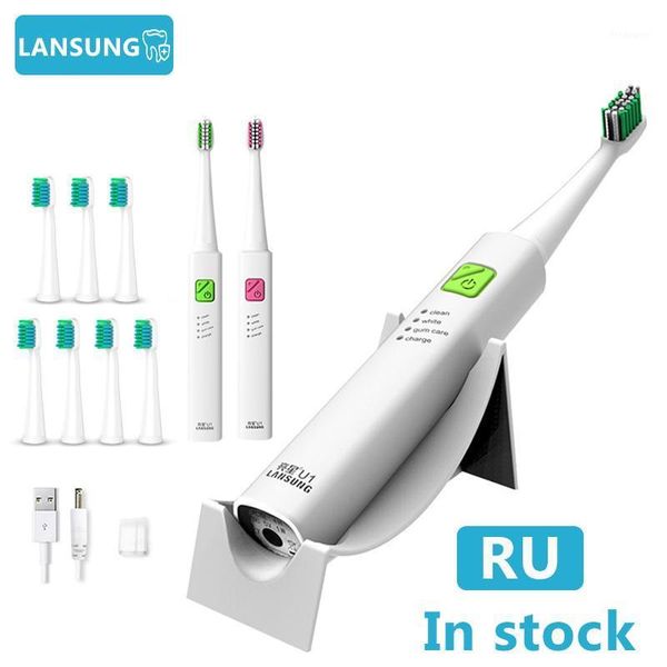 

smart electric toothbrush ultrasonic rechargeable head oral care sonic gum protection 41
