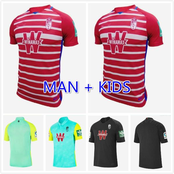 

men +kids 2020 2021 granada soccer jerseys . suárez kenedy 20 21 granada cf home away third soldado herrera antonio puertas football shirts, Black;yellow