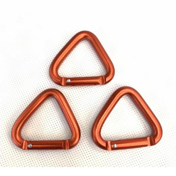

1pc/3pcs/5pcs triangle carabiner outdoor camping hiking keychain snap clip hook kettle buckle carabiner accessories 1pc/3pcs/5pcs qylnee