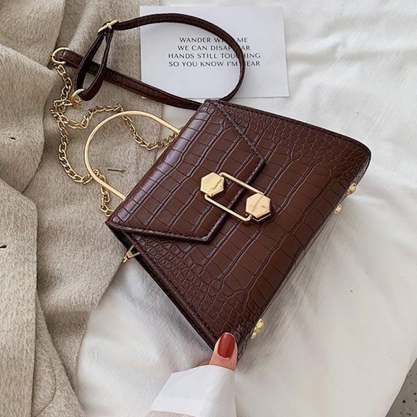 

камень pattern кожа pu crossbody сумка для женщин 2020 малых тотализаторов с металлической ручкой леди плечом сумки сумки
