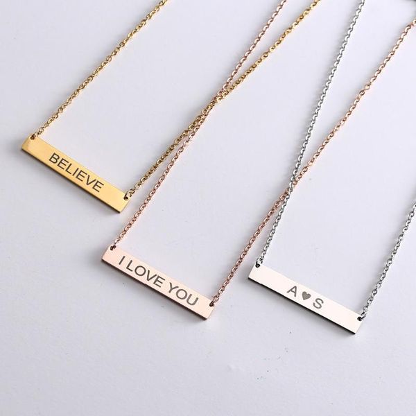

rinhoo 1pc simple rectangle stainless steel constellation pendant necklace accessories gift for women female charm jewelry1, Silver