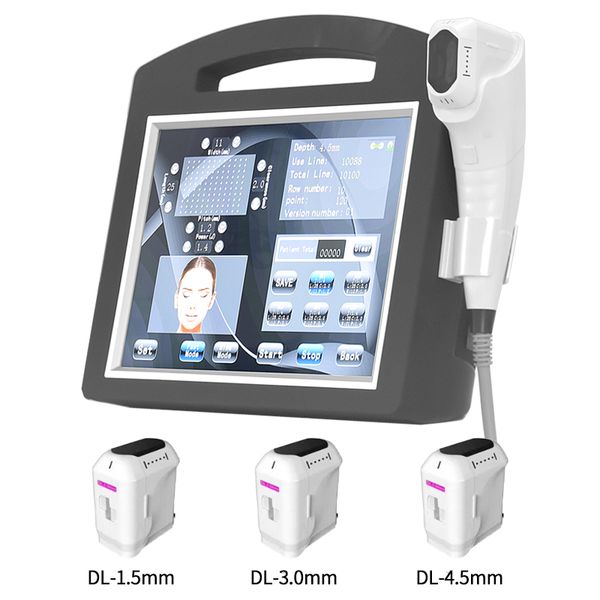 

4d hifu ultrasound therapy facial treatment 12 lines 20000 s vaginal tightening wrinkle removal skin tightening eye/neck/face lifting machin, Black;white